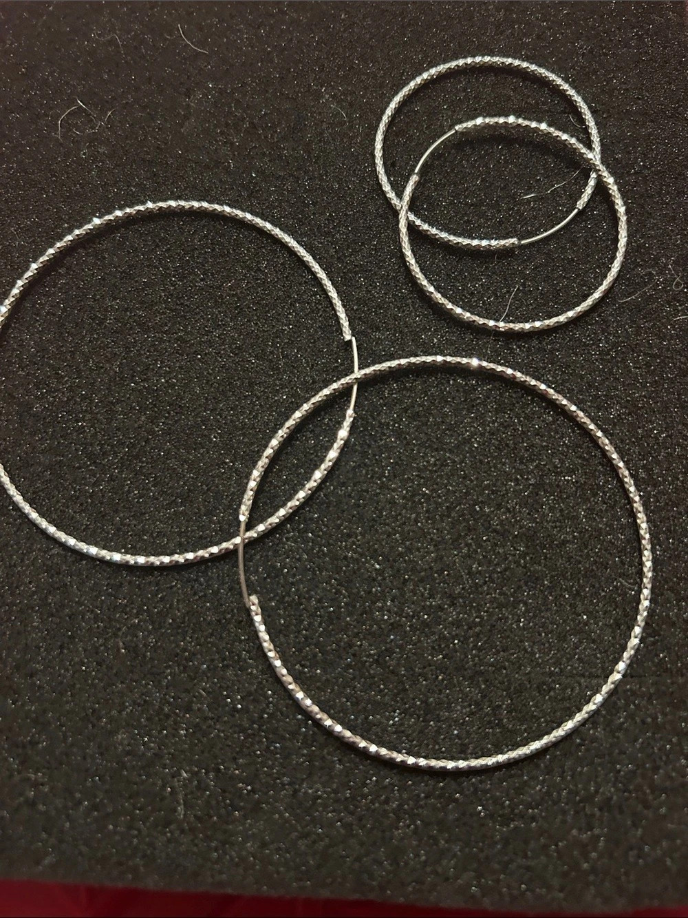 Silver-Tone Hoop Earrings
